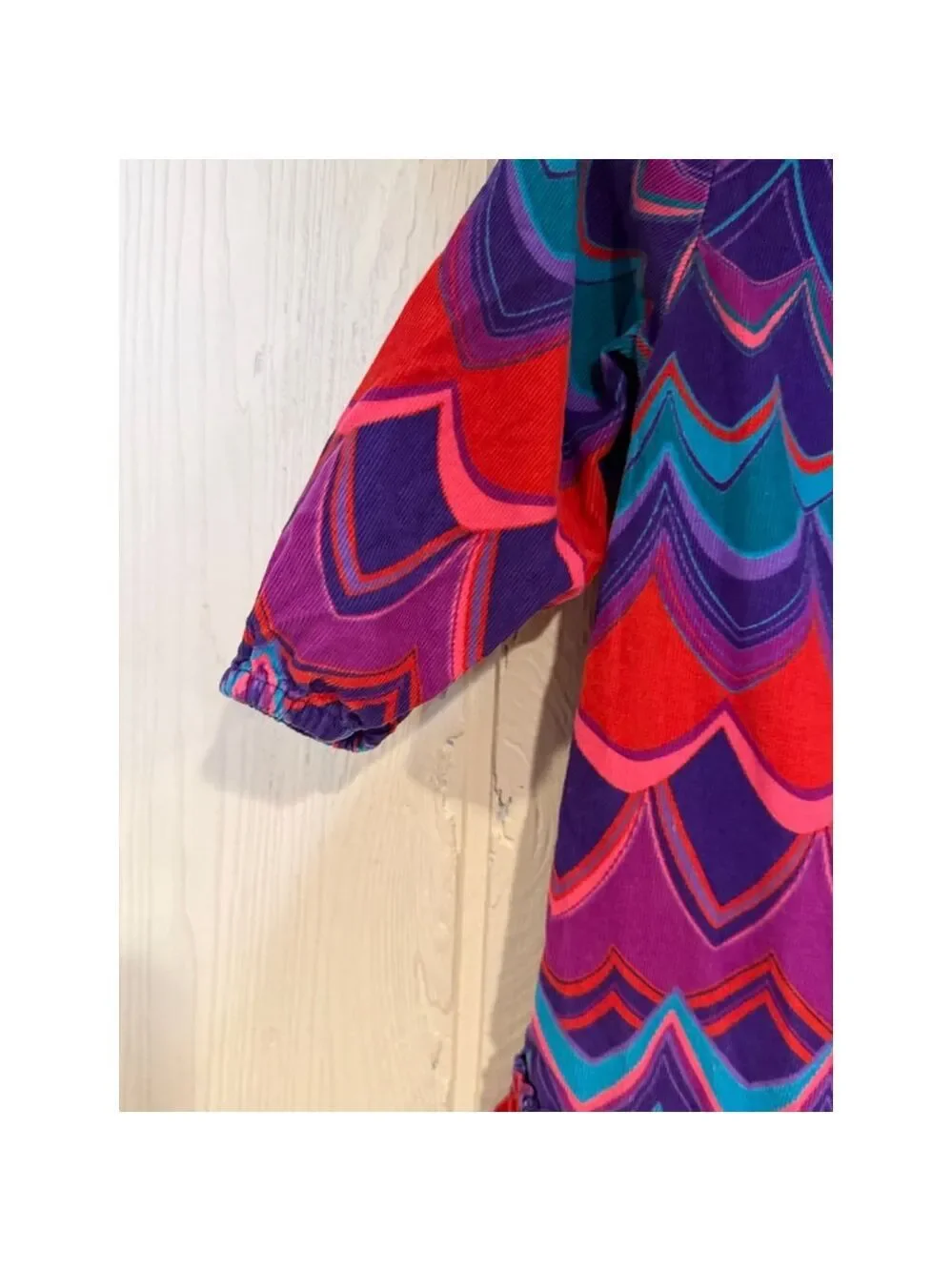 babyGap Girls Casual Dress 4T Purple Red Teal Scallop